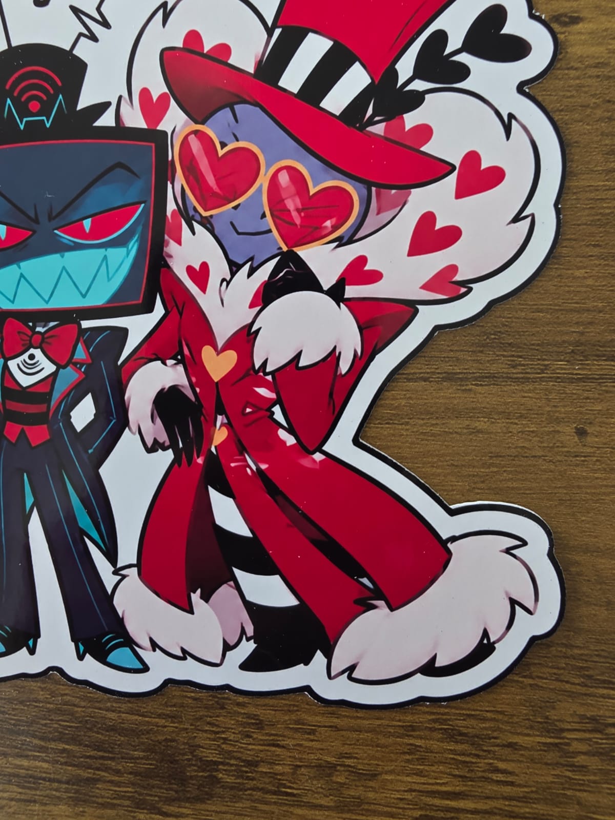 Hazbin Hotel Inspired The Vees Vox Valentino Velvette Sticker | 2 Sizes Available