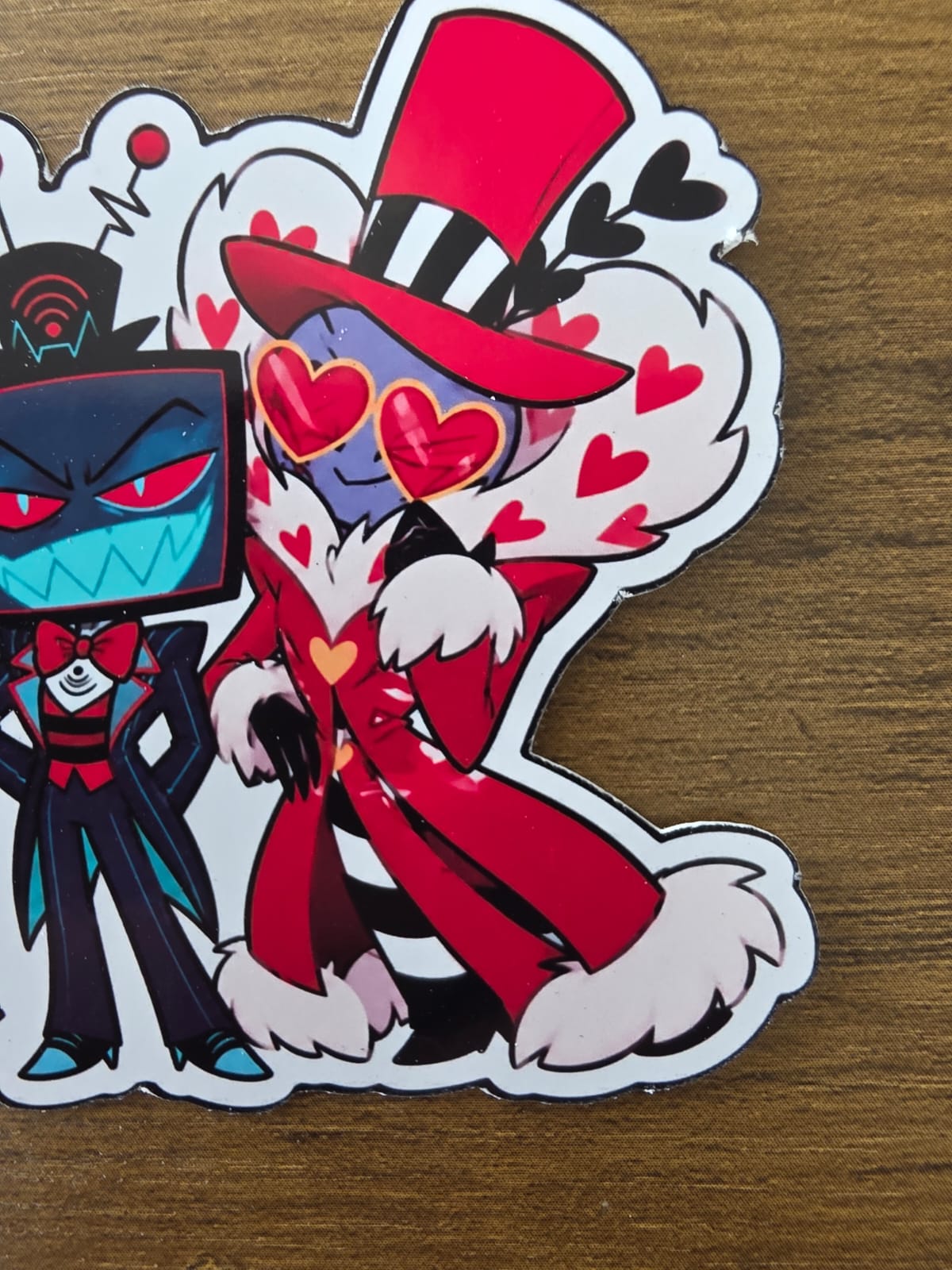 Hazbin Hotel Inspired The Vees Vox Valentino Velvette Sticker | 2 Sizes Available