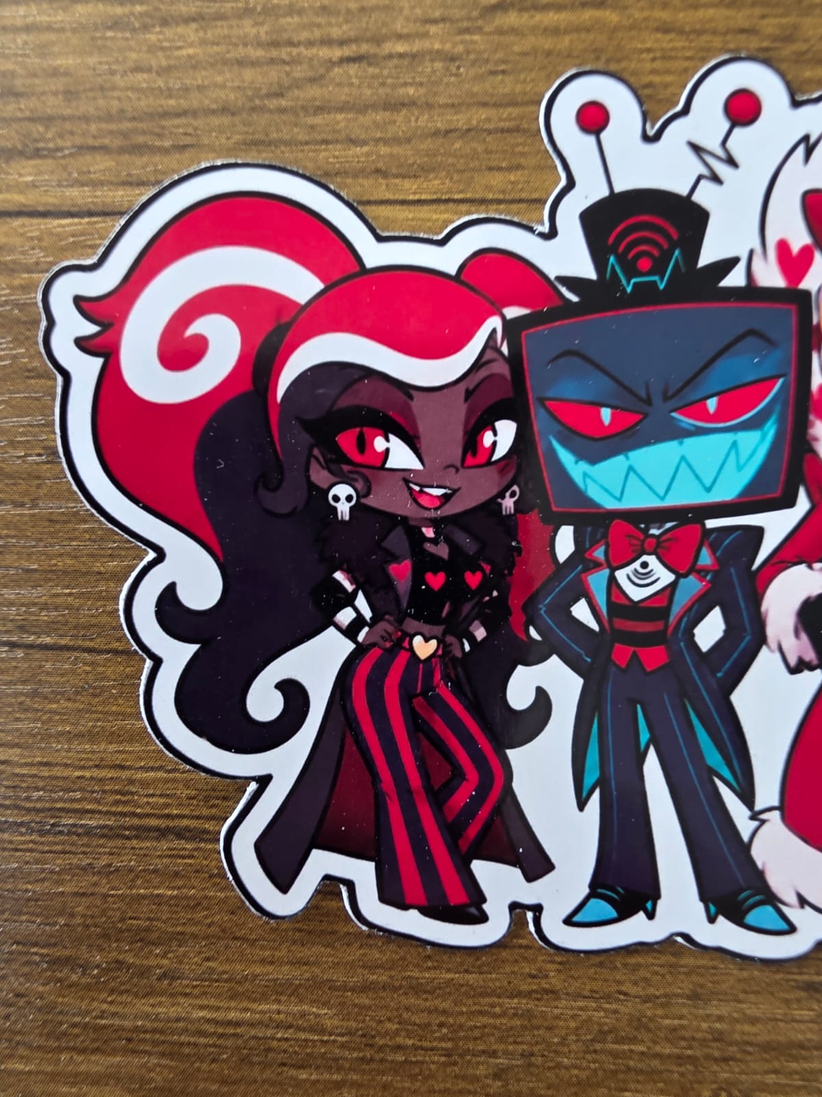 Hazbin Hotel Inspired The Vees Vox Valentino Velvette Sticker | 2 Sizes Available