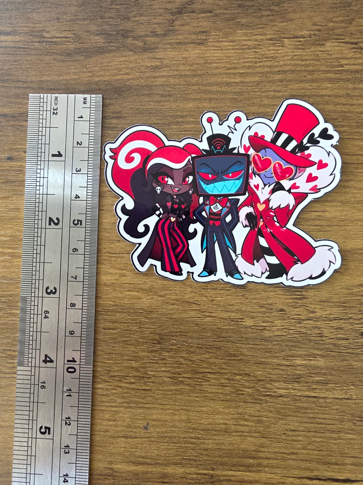Hazbin Hotel Inspired The Vees Vox Valentino Velvette Sticker | 2 Sizes Available