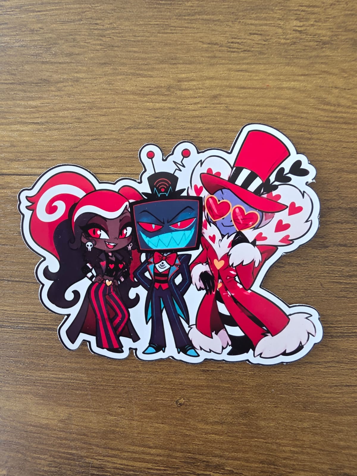 Hazbin Hotel Inspired The Vees Vox Valentino Velvette Sticker | 2 Sizes Available