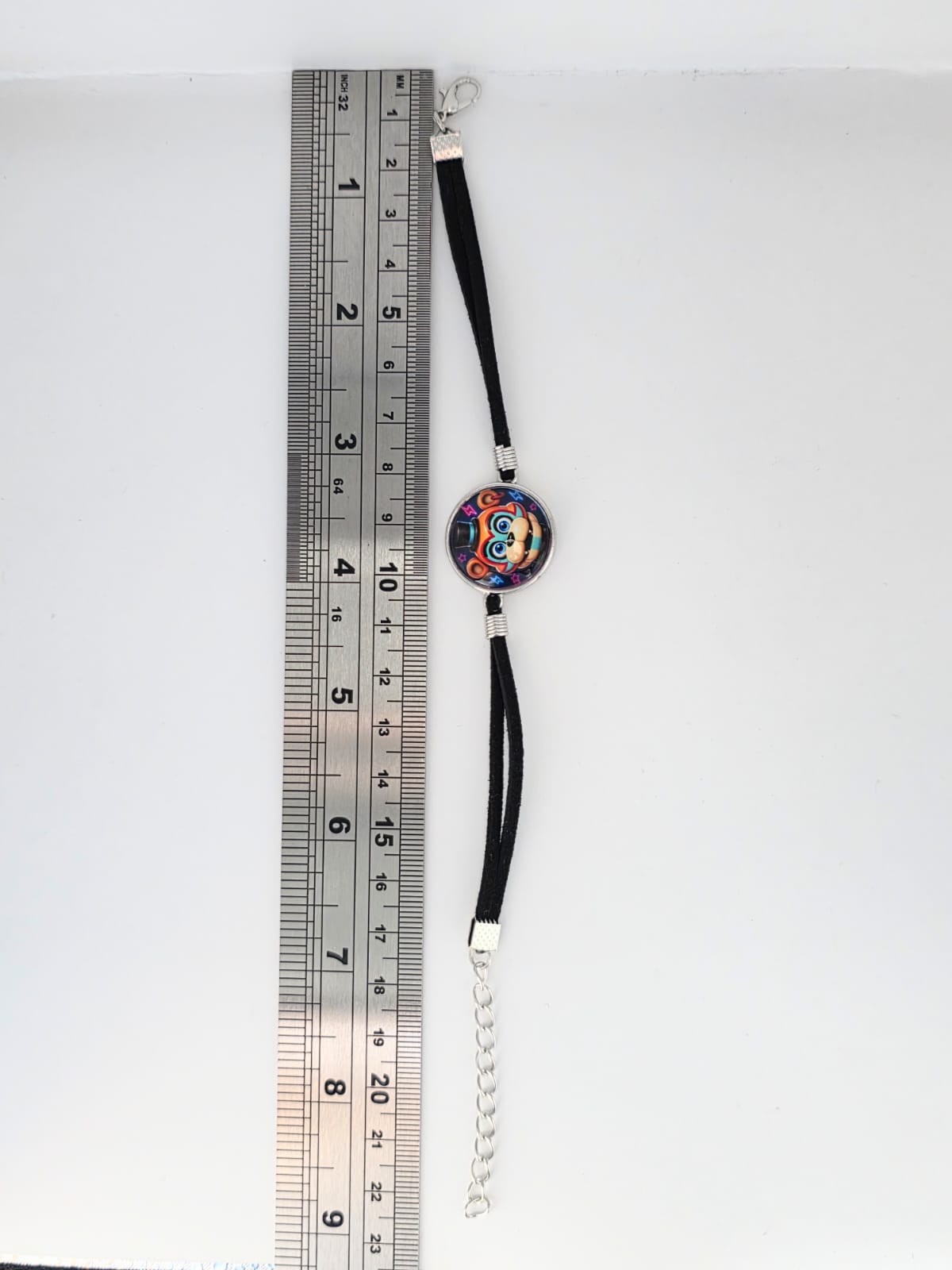 FNAF Security Breach Inspired Glamrock Freddy 20mm Faux Suede Adjustable Bracelet