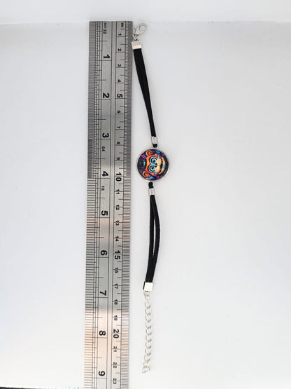 FNAF Security Breach Inspired Glamrock Freddy 20mm Faux Suede Adjustable Bracelet