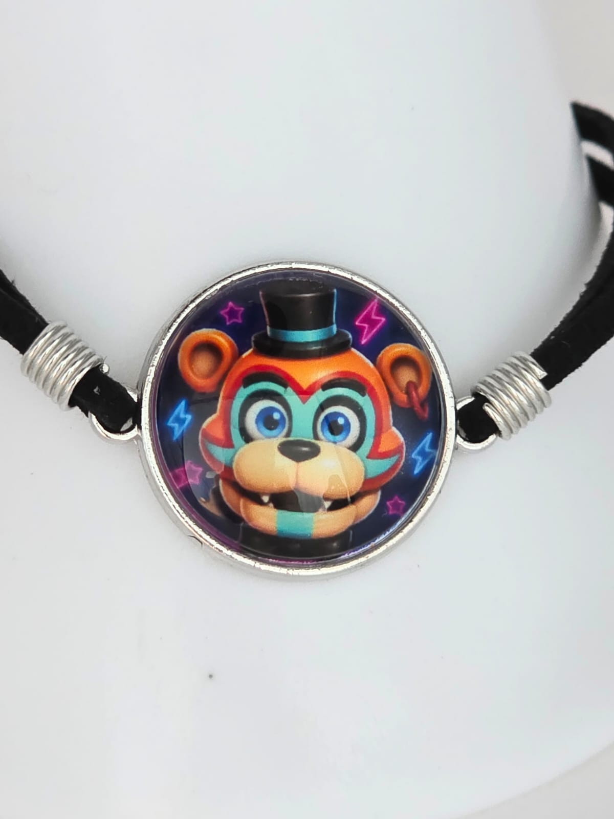 FNAF Security Breach Inspired Glamrock Freddy 20mm Faux Suede Adjustable Bracelet