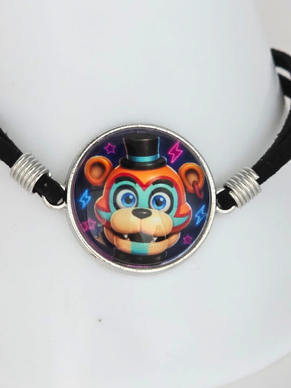 FNAF Security Breach Inspired Glamrock Freddy 20mm Faux Suede Adjustable Bracelet