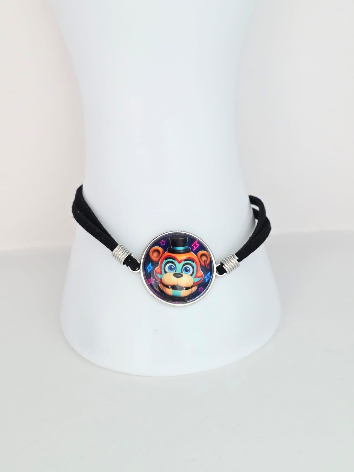 FNAF Security Breach Inspired Glamrock Freddy 20mm Faux Suede Adjustable Bracelet