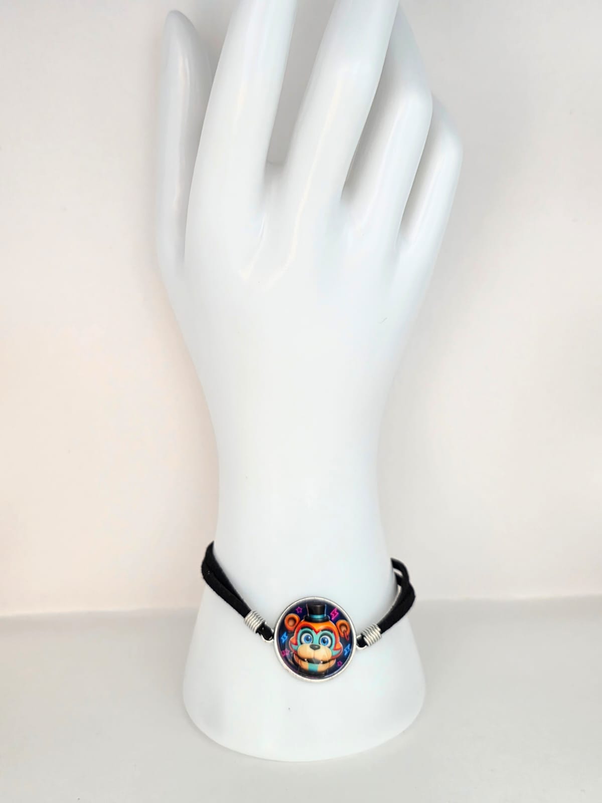 FNAF Security Breach Inspired Glamrock Freddy 20mm Faux Suede Adjustable Bracelet