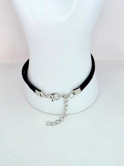 Black Butler (kuroshitsuji) Inspired Grell 20mm Faux Suede Adjustable Bracelet