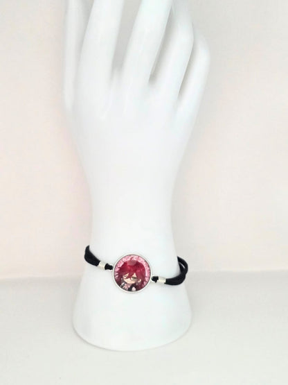 Black Butler (kuroshitsuji) Inspired Grell 20mm Faux Suede Adjustable Bracelet