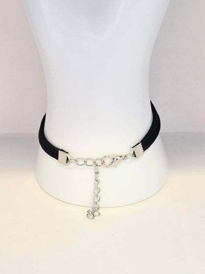 Good Omens Inspired Split Wing 20mm Faux Suede Adjustable Bracelet