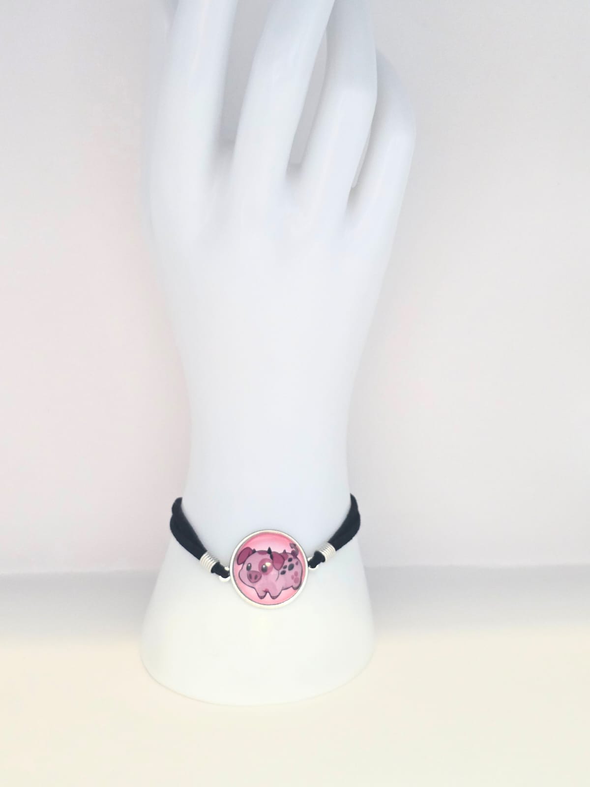 Hazbin Hotel Inspired Fat Nuggets 20mm Faux Suede Adjustable Bracelet