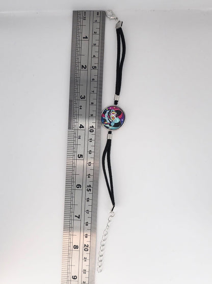 Helluva Boss Inspired Fizzarolli 20mm Faux Suede Adjustable Bracelet