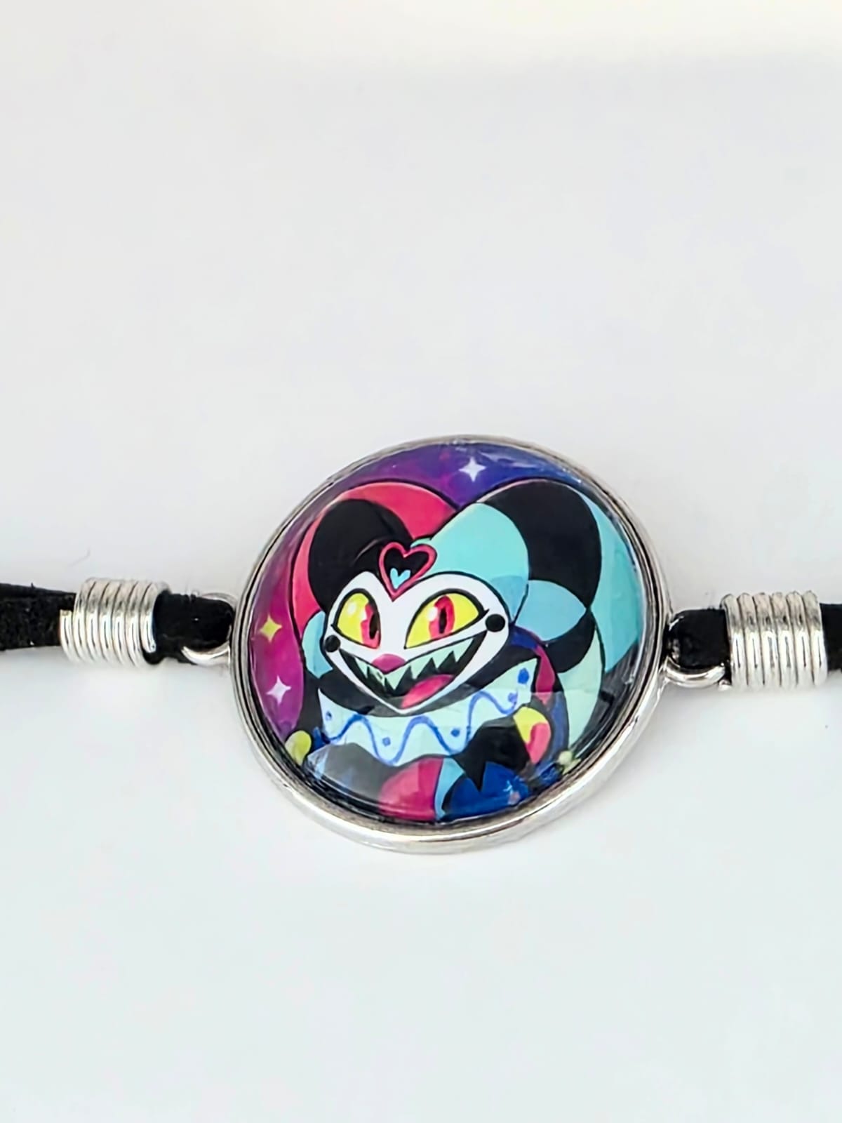 Helluva Boss Inspired Fizzarolli 20mm Faux Suede Adjustable Bracelet