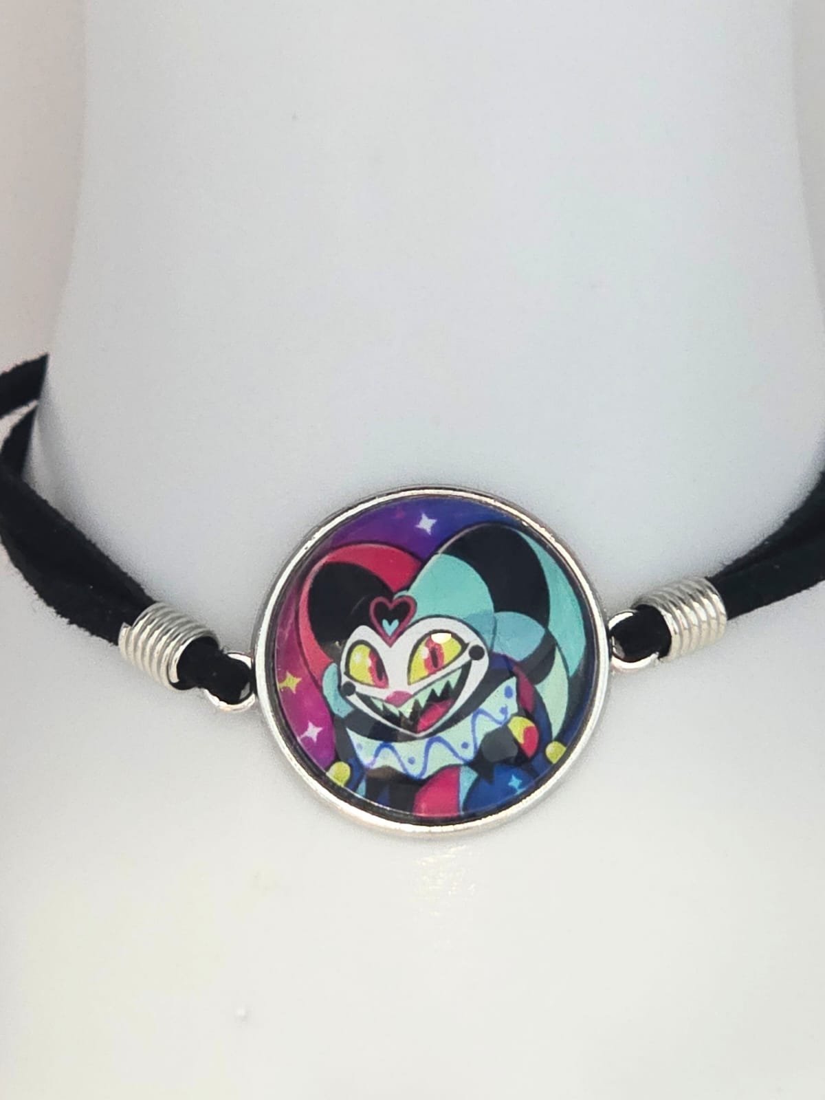 Helluva Boss Inspired Fizzarolli 20mm Faux Suede Adjustable Bracelet