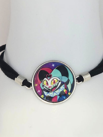Helluva Boss Inspired Fizzarolli 20mm Faux Suede Adjustable Bracelet
