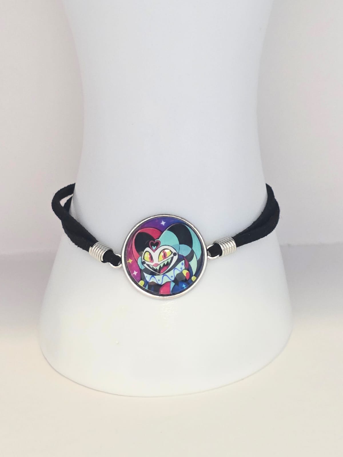Helluva Boss Inspired Fizzarolli 20mm Faux Suede Adjustable Bracelet
