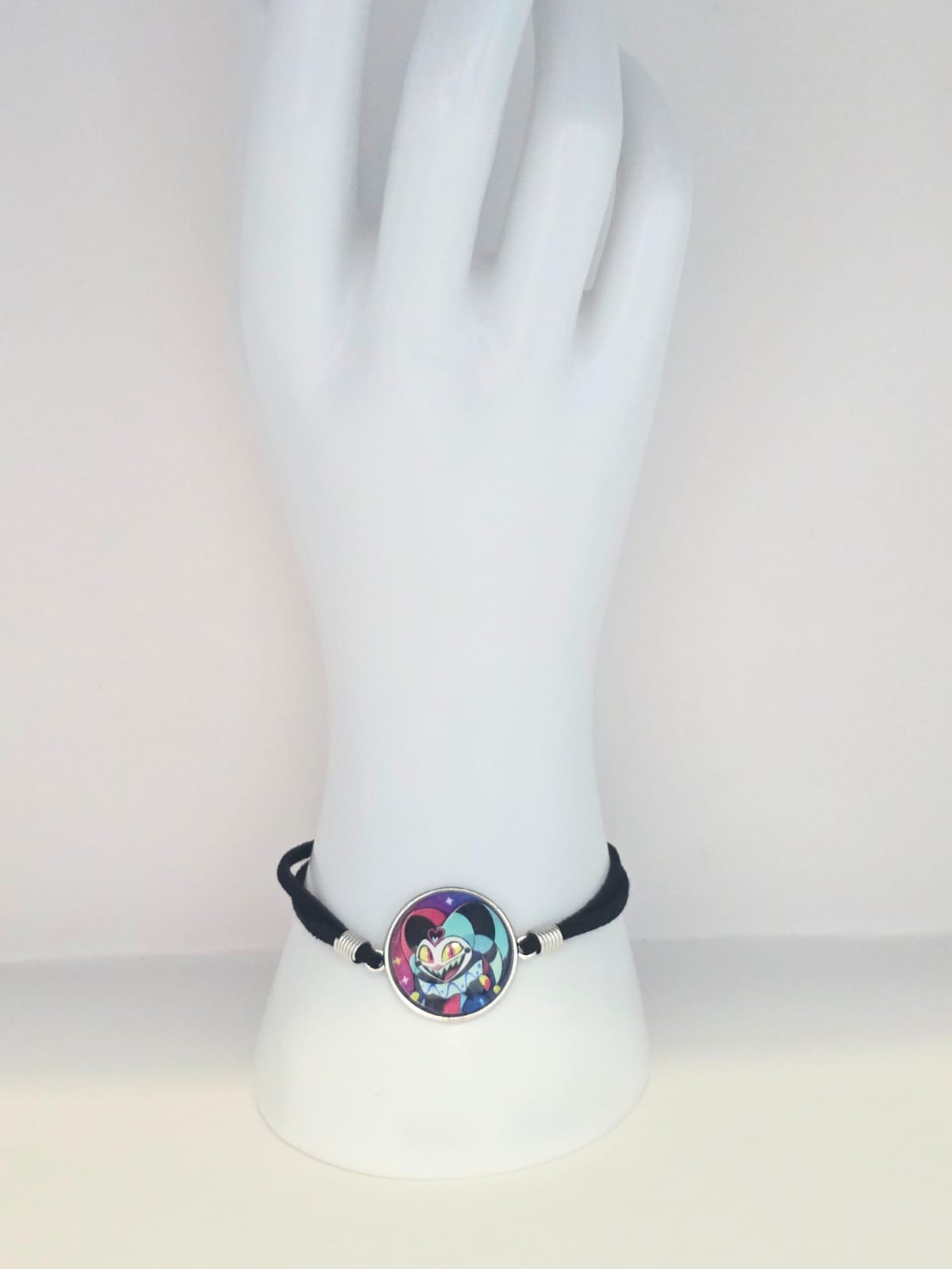 Helluva Boss Inspired Fizzarolli 20mm Faux Suede Adjustable Bracelet