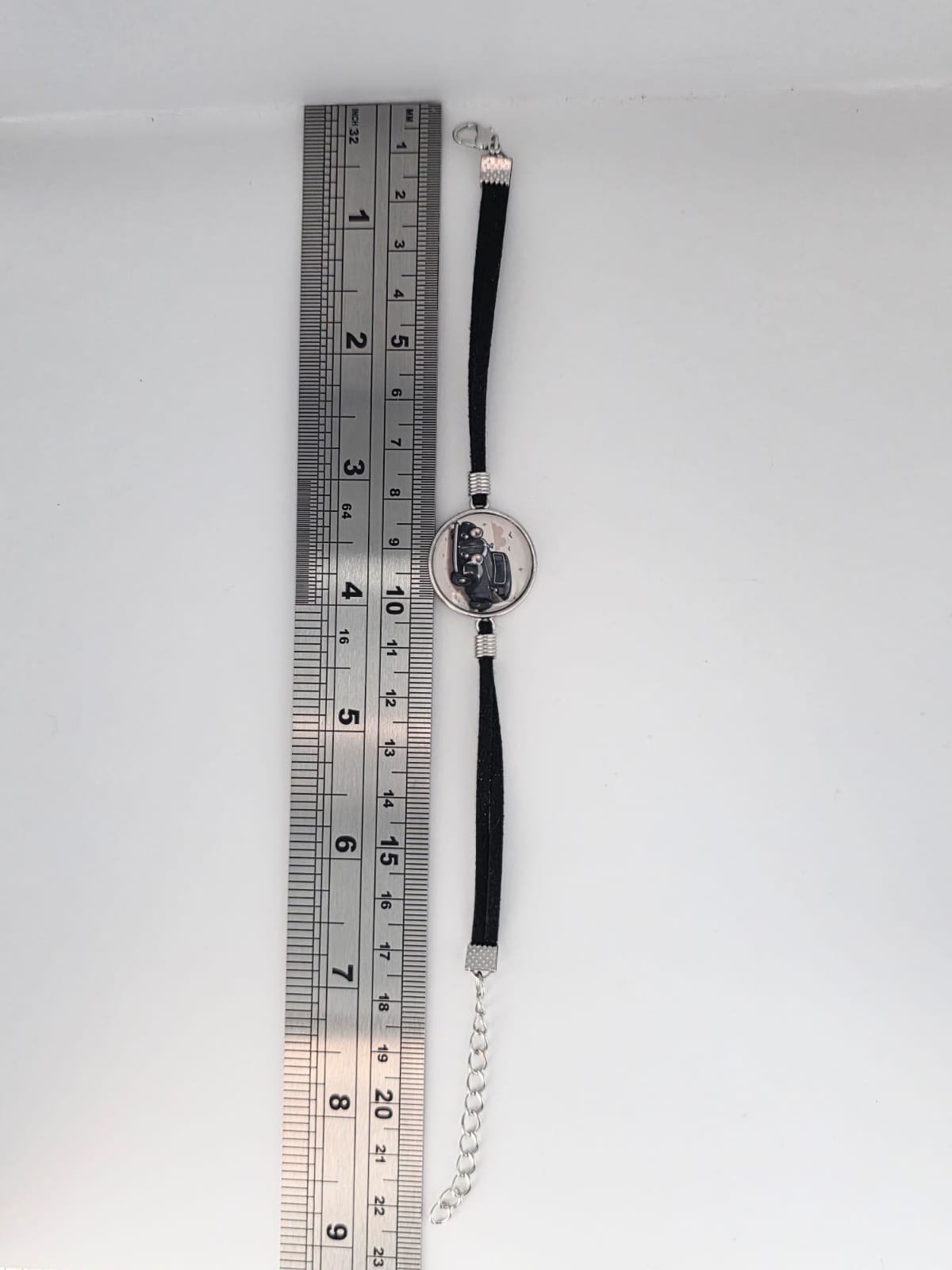 Good Omens Inspired Crowley's Bentley 20mm Faux Suede Adjustable Bracelet