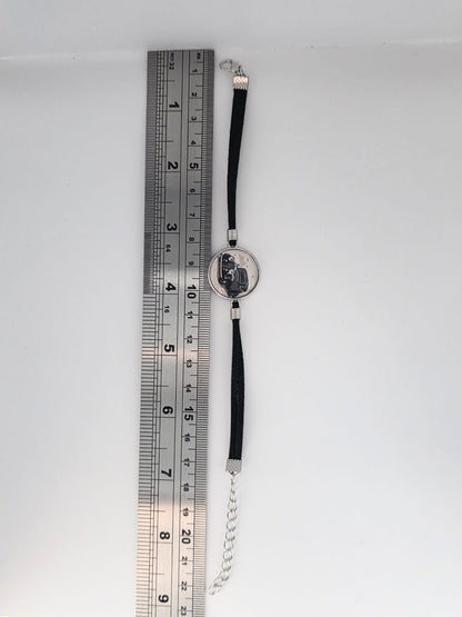 Good Omens Inspired Crowley's Bentley 20mm Faux Suede Adjustable Bracelet