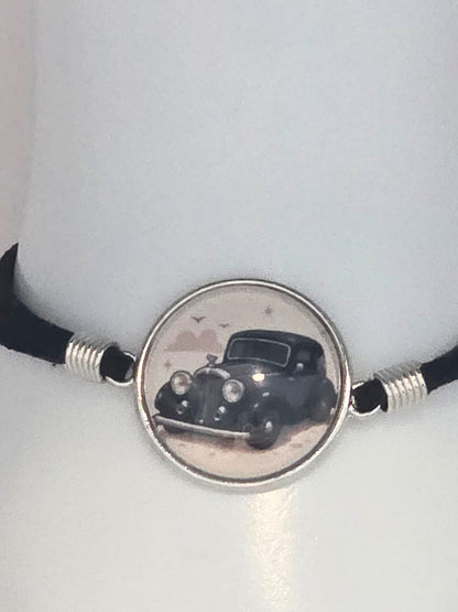 Good Omens Inspired Crowley's Bentley 20mm Faux Suede Adjustable Bracelet