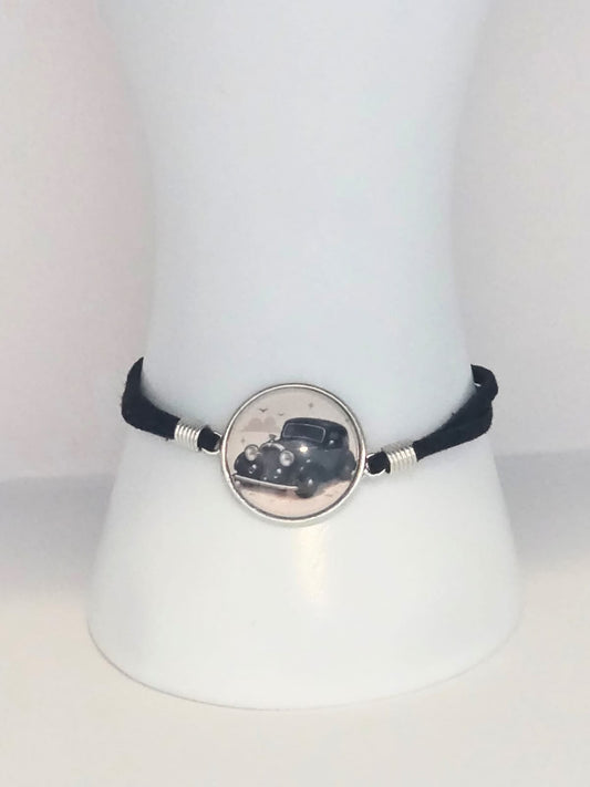 Good Omens Inspired Crowley's Bentley 20mm Faux Suede Adjustable Bracelet