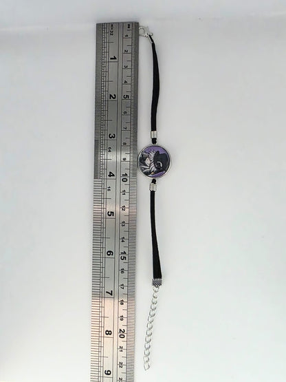 Black Butler (kuroshitsuji) Inspired Undertaker 20mm Faux Suede Adjustable Bracelet