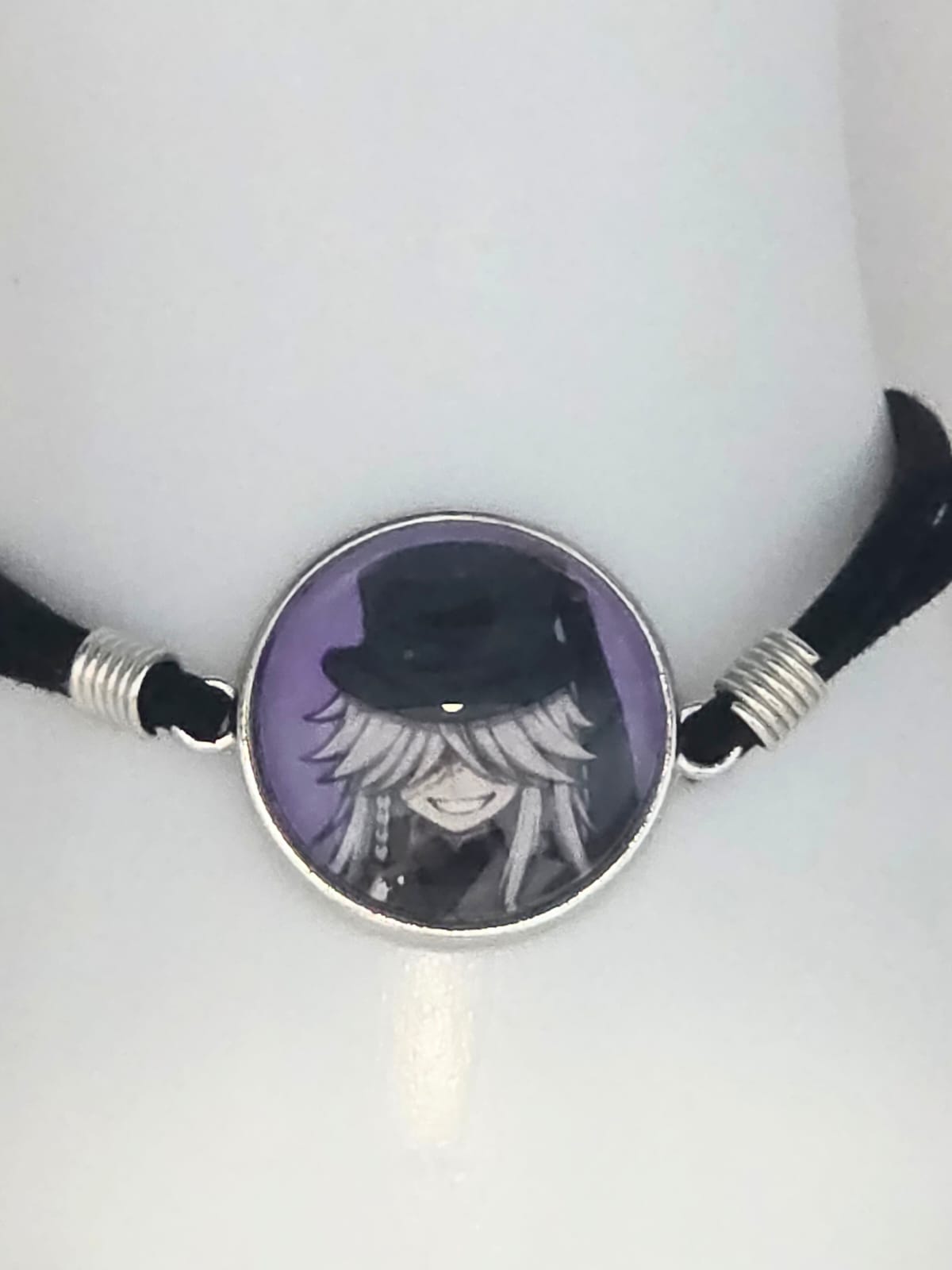 Black Butler (kuroshitsuji) Inspired Undertaker 20mm Faux Suede Adjustable Bracelet