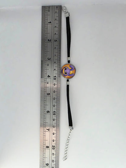 The Amazing Digital Circus Inspired Jax 20mm Faux Suede Adjustable Bracelet