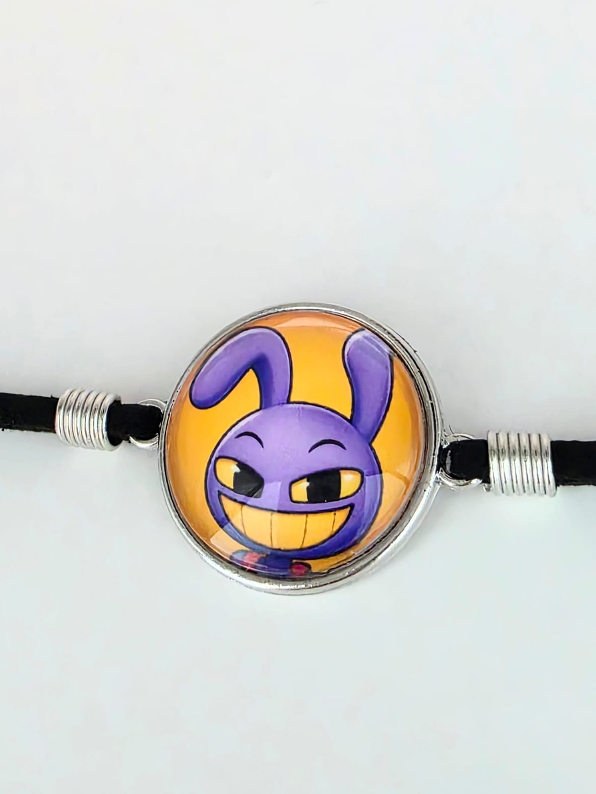 The Amazing Digital Circus Inspired Jax 20mm Faux Suede Adjustable Bracelet