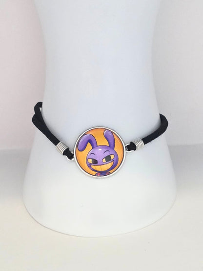 The Amazing Digital Circus Inspired Jax 20mm Faux Suede Adjustable Bracelet