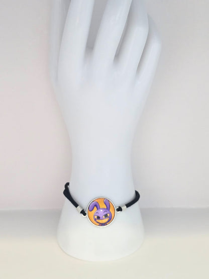 The Amazing Digital Circus Inspired Jax 20mm Faux Suede Adjustable Bracelet