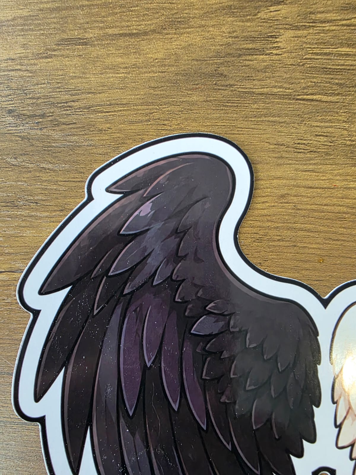 Good Omens Inspired Split Wings Glossy Die Cut Sticker | 2 Sizes Available
