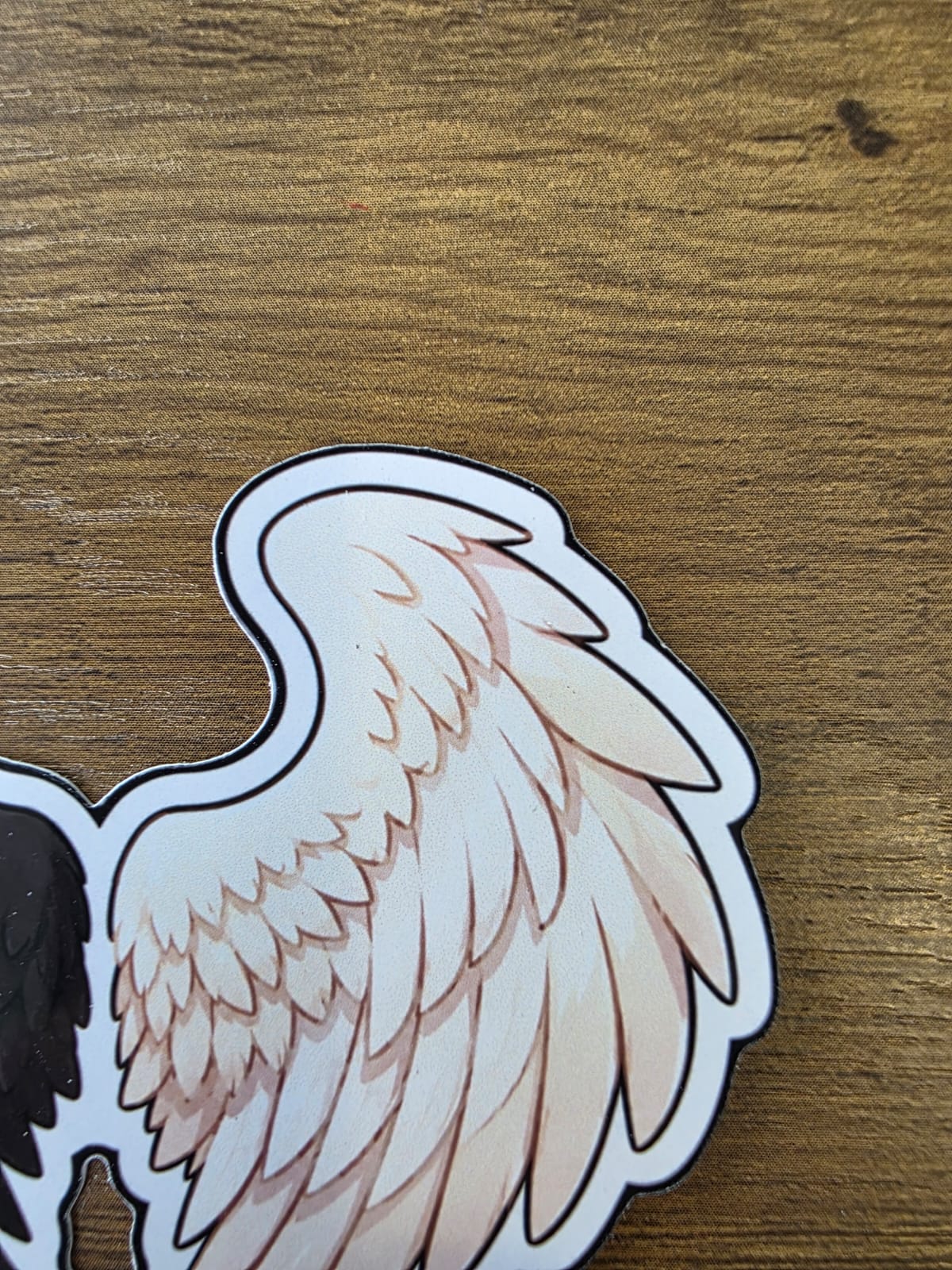 Good Omens Inspired Split Wings Glossy Die Cut Sticker | 2 Sizes Available