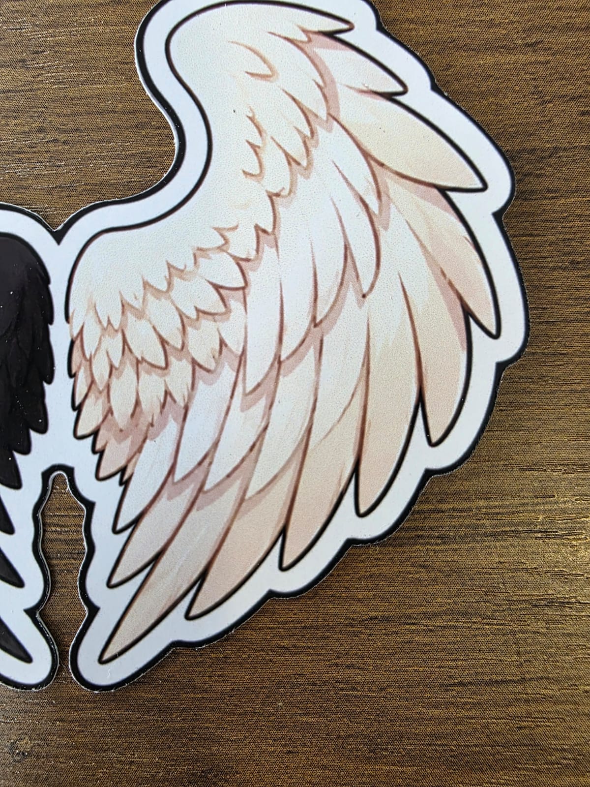 Good Omens Inspired Split Wings Glossy Die Cut Sticker | 2 Sizes Available