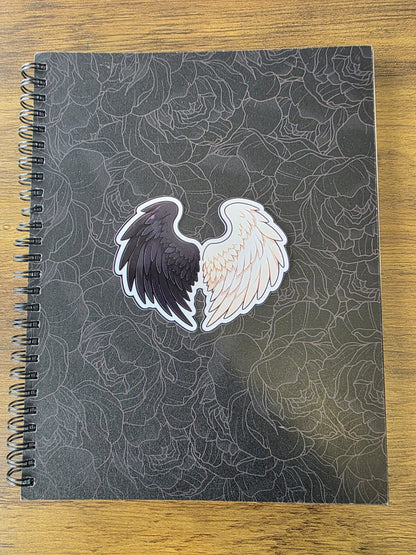 Good Omens Inspired Split Wings Glossy Die Cut Sticker | 2 Sizes Available