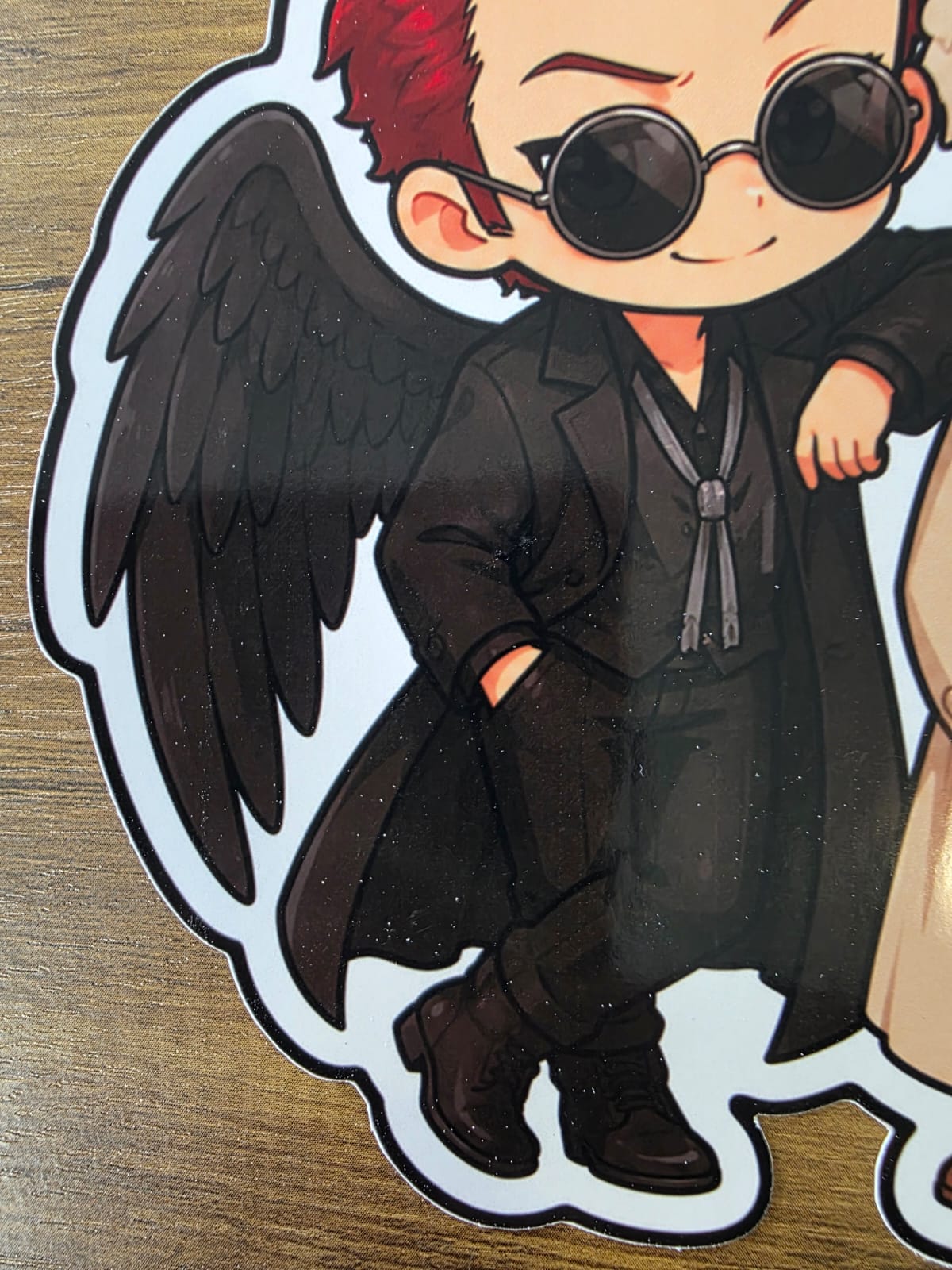 Good Omens Inspired Crowley & Aziraphale Glossy Die Cut Sticker | 2 Sizes Available