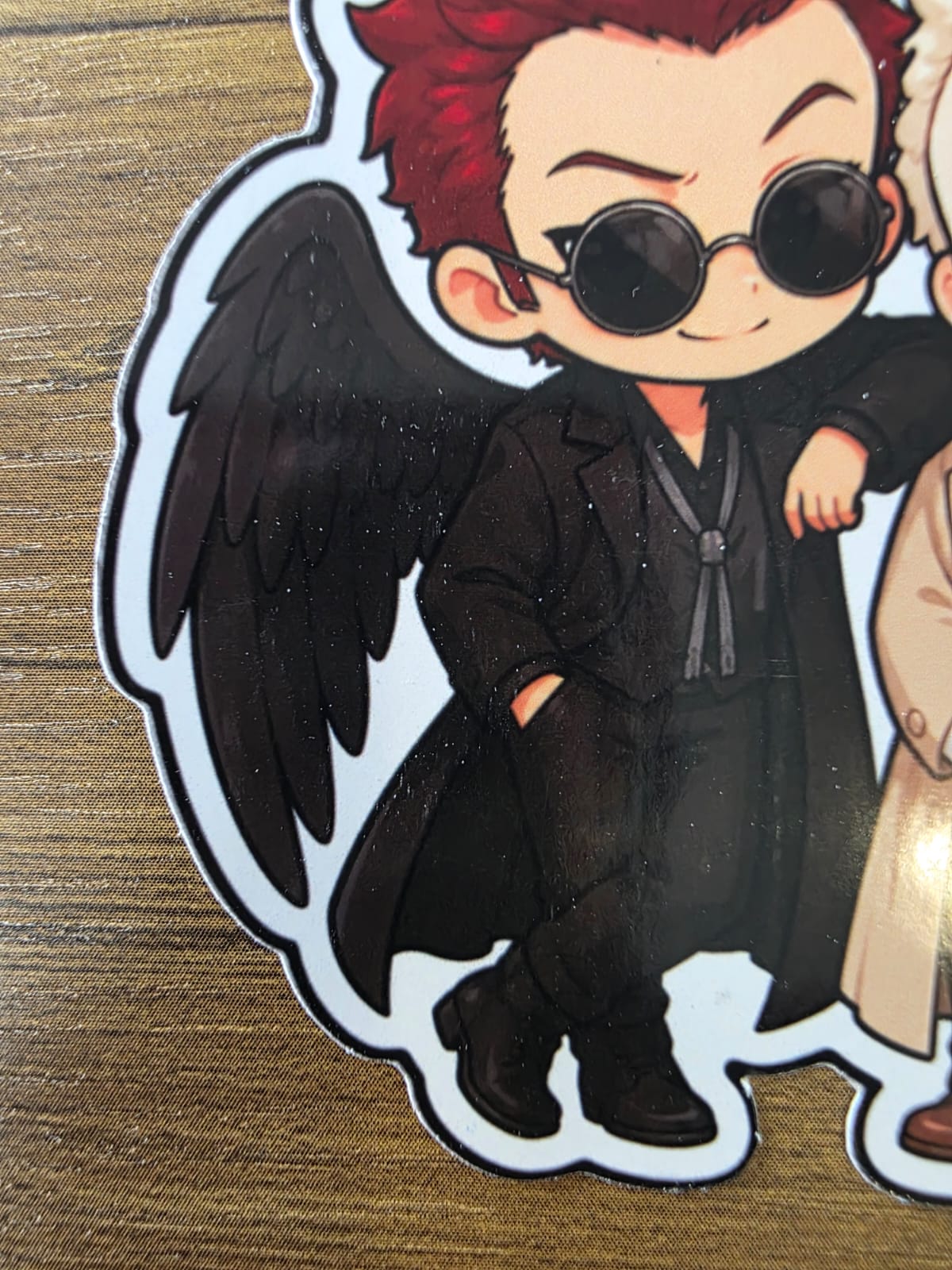 Good Omens Inspired Crowley & Aziraphale Glossy Die Cut Sticker | 2 Sizes Available