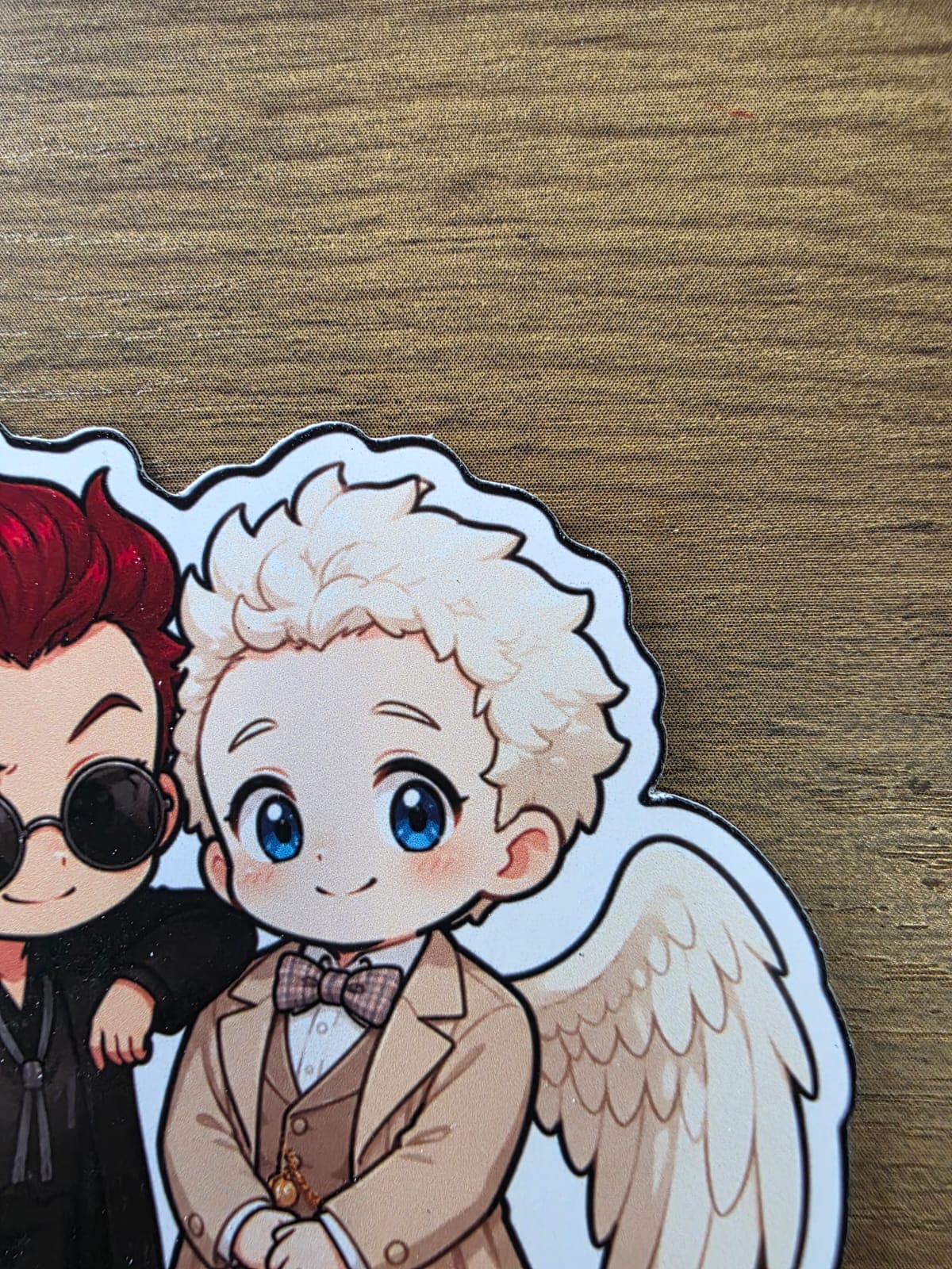 Good Omens Inspired Crowley & Aziraphale Glossy Die Cut Sticker | 2 Sizes Available