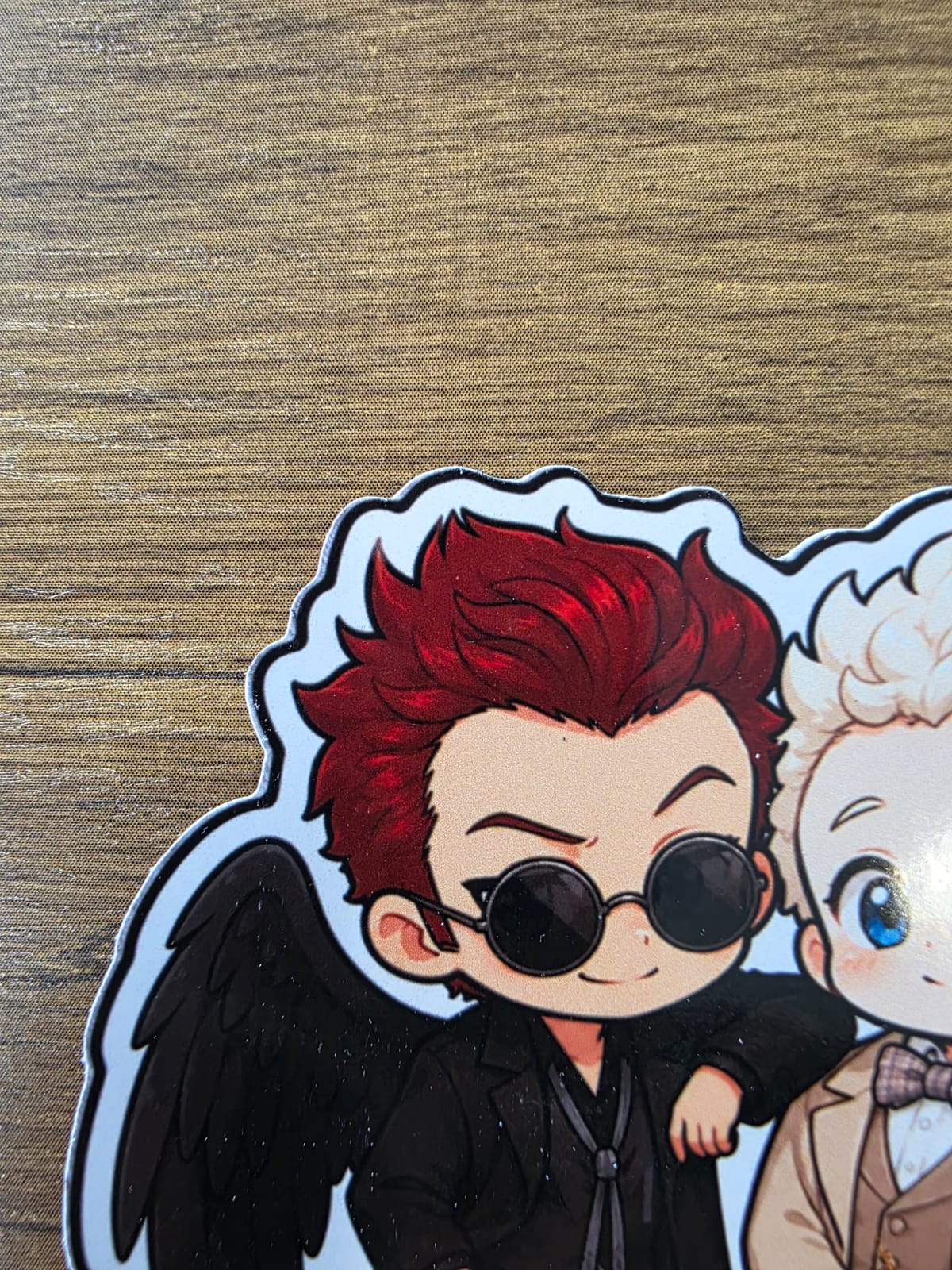 Good Omens Inspired Crowley & Aziraphale Glossy Die Cut Sticker | 2 Sizes Available