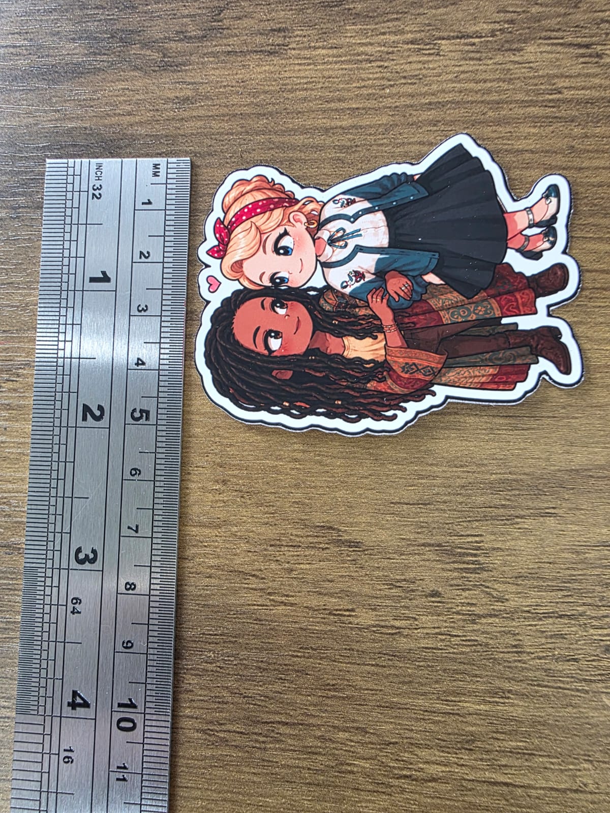 Good Omens Inspired Nina & Maggie Glossy Die Cut Sticker | 2 Sizes Available