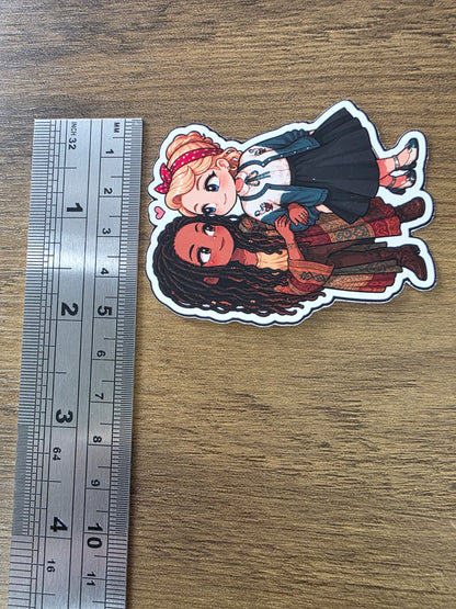 Good Omens Inspired Nina & Maggie Glossy Die Cut Sticker | 2 Sizes Available