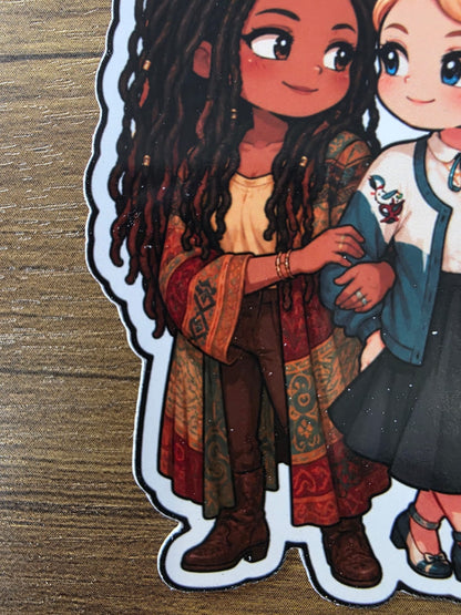 Good Omens Inspired Nina & Maggie Glossy Die Cut Sticker | 2 Sizes Available