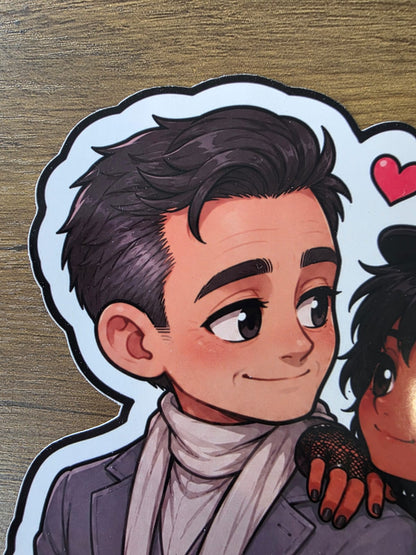 Good Omens Inspired Angel Gabriel & Beelzebub Glossy Die Cut Sticker | 2 Sizes Available