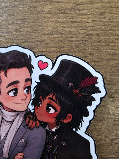 Good Omens Inspired Angel Gabriel & Beelzebub Glossy Die Cut Sticker | 2 Sizes Available