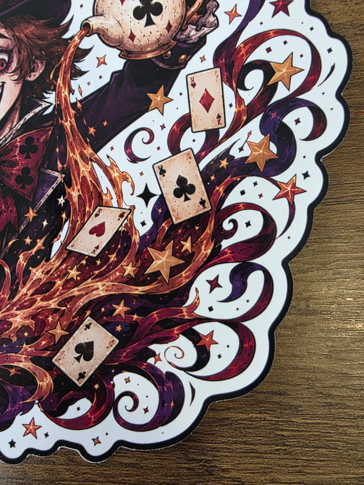 Alice in Wonderland Inspired Hatter Tea Glossy Die Cut Sticker | 2 Sizes Available