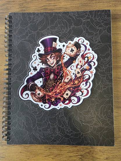 Alice in Wonderland Inspired Hatter Tea Glossy Die Cut Sticker | 2 Sizes Available
