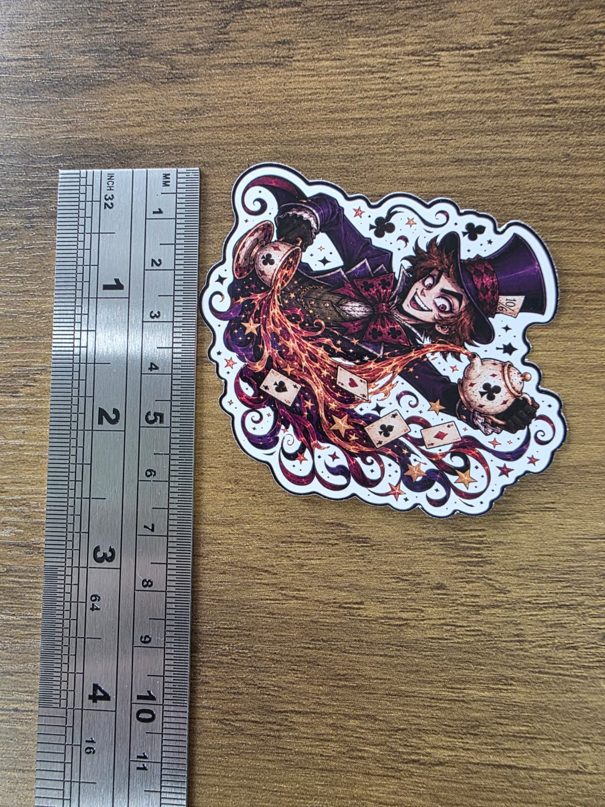 Alice in Wonderland Inspired Hatter Tea Glossy Die Cut Sticker | 2 Sizes Available