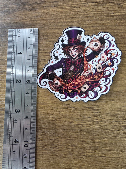Alice in Wonderland Inspired Hatter Tea Glossy Die Cut Sticker | 2 Sizes Available