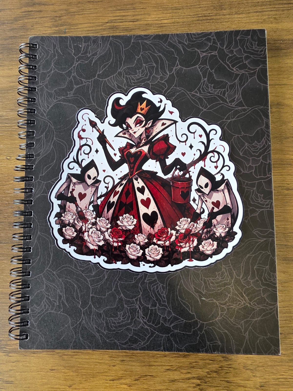 Alice in Wonderland Inspired Queen of Hearts Painting Roses Glossy Die Cut Sticker | 2 Sizes Available
