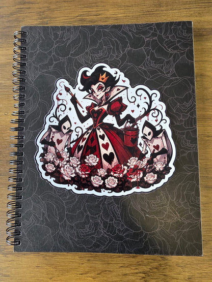 Alice in Wonderland Inspired Queen of Hearts Painting Roses Glossy Die Cut Sticker | 2 Sizes Available